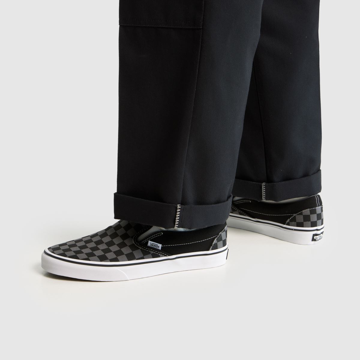 Schuh Vans Classic Slip On In Black & Grey