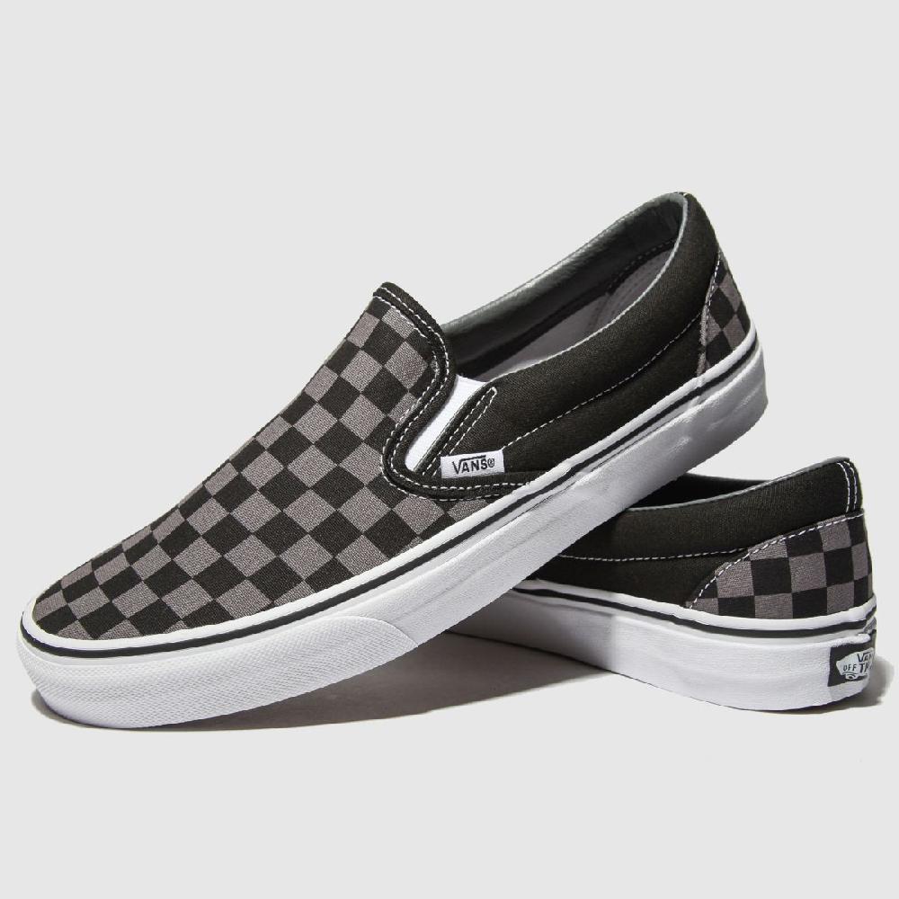 Schuh Vans Classic Slip On In Black & Grey