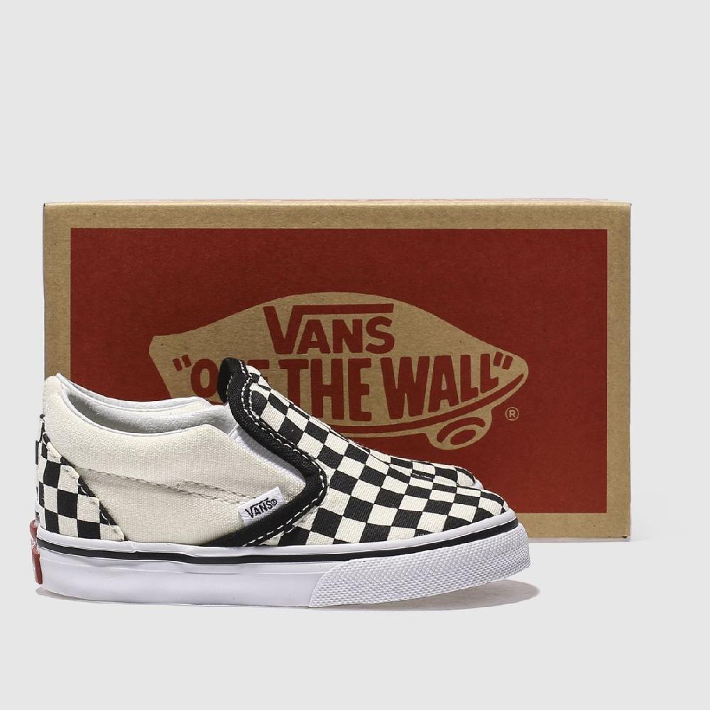 Schuh Vans Classic Slip-On Toddler In Black & Cream