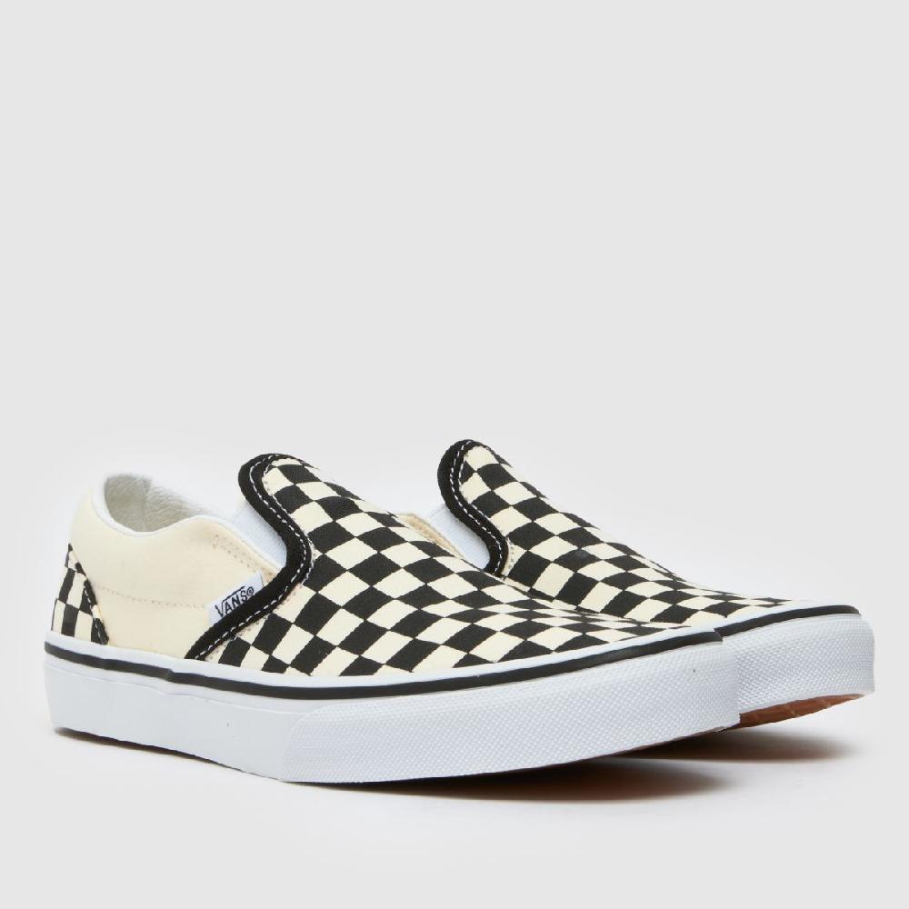Schuh Vans Classic Slip-on Youth In White & Black