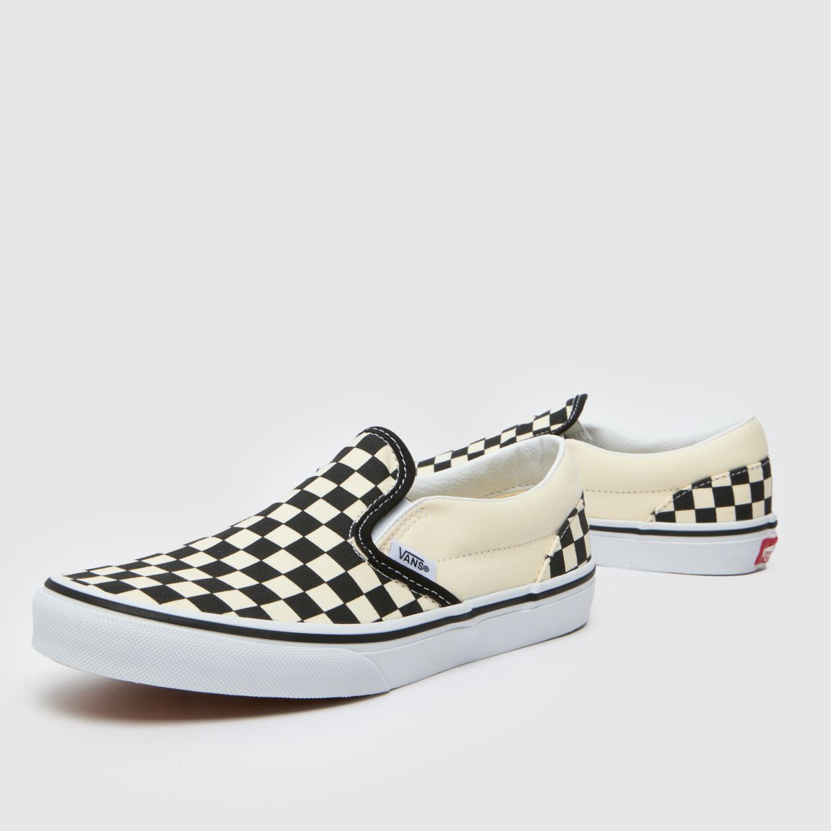 Schuh Vans Classic Slip-on Youth In White & Black