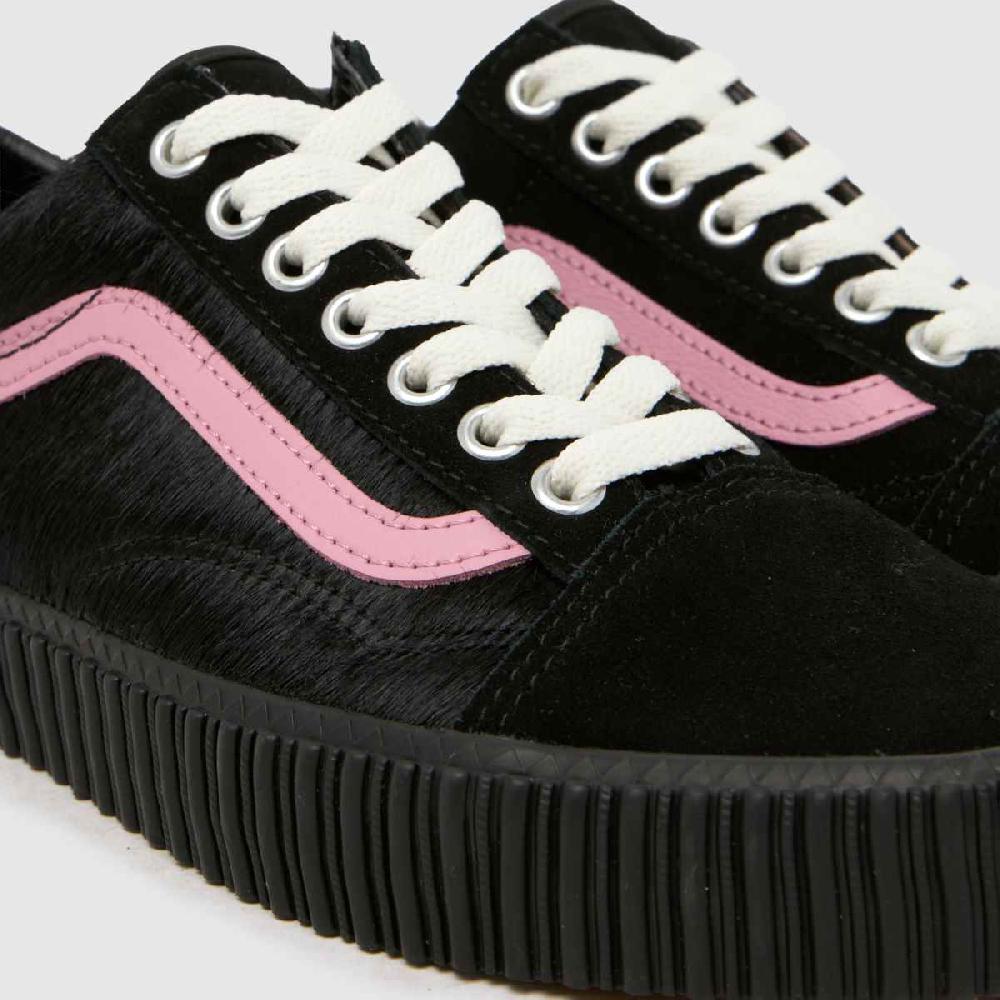 Schuh Vans Old Skool Creeper In Black & Pink