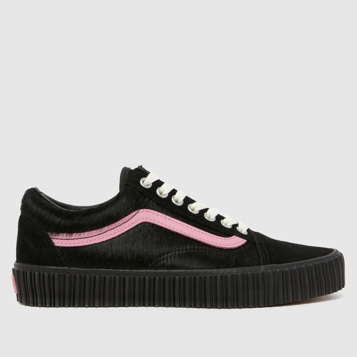 schuh Vans Old Skool Creeper in Black & pink