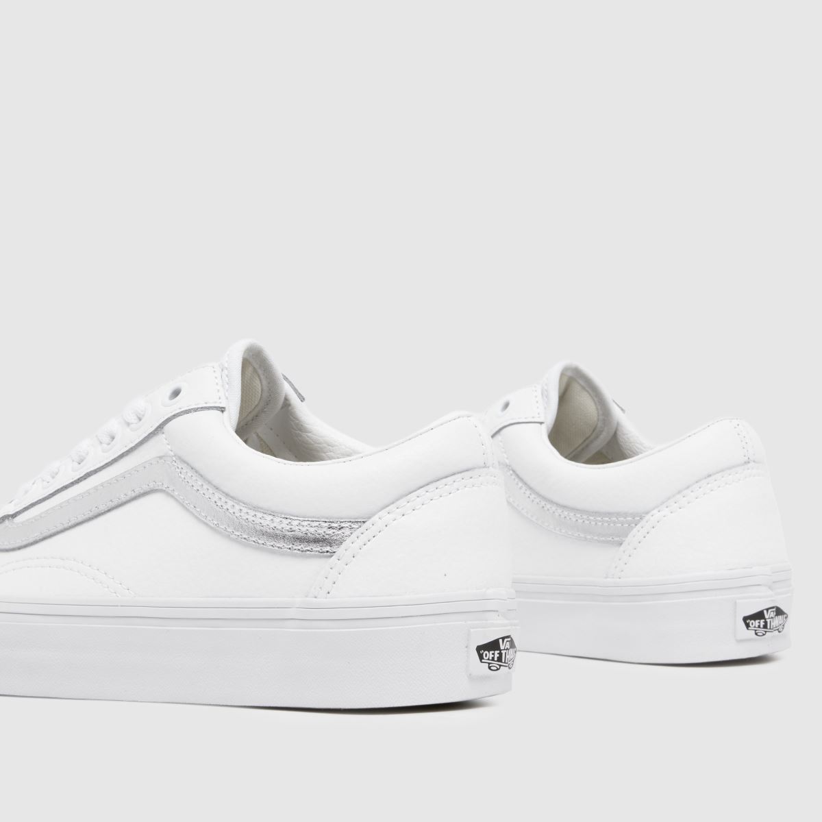 Schuh Vans Old Skool In White & Silver