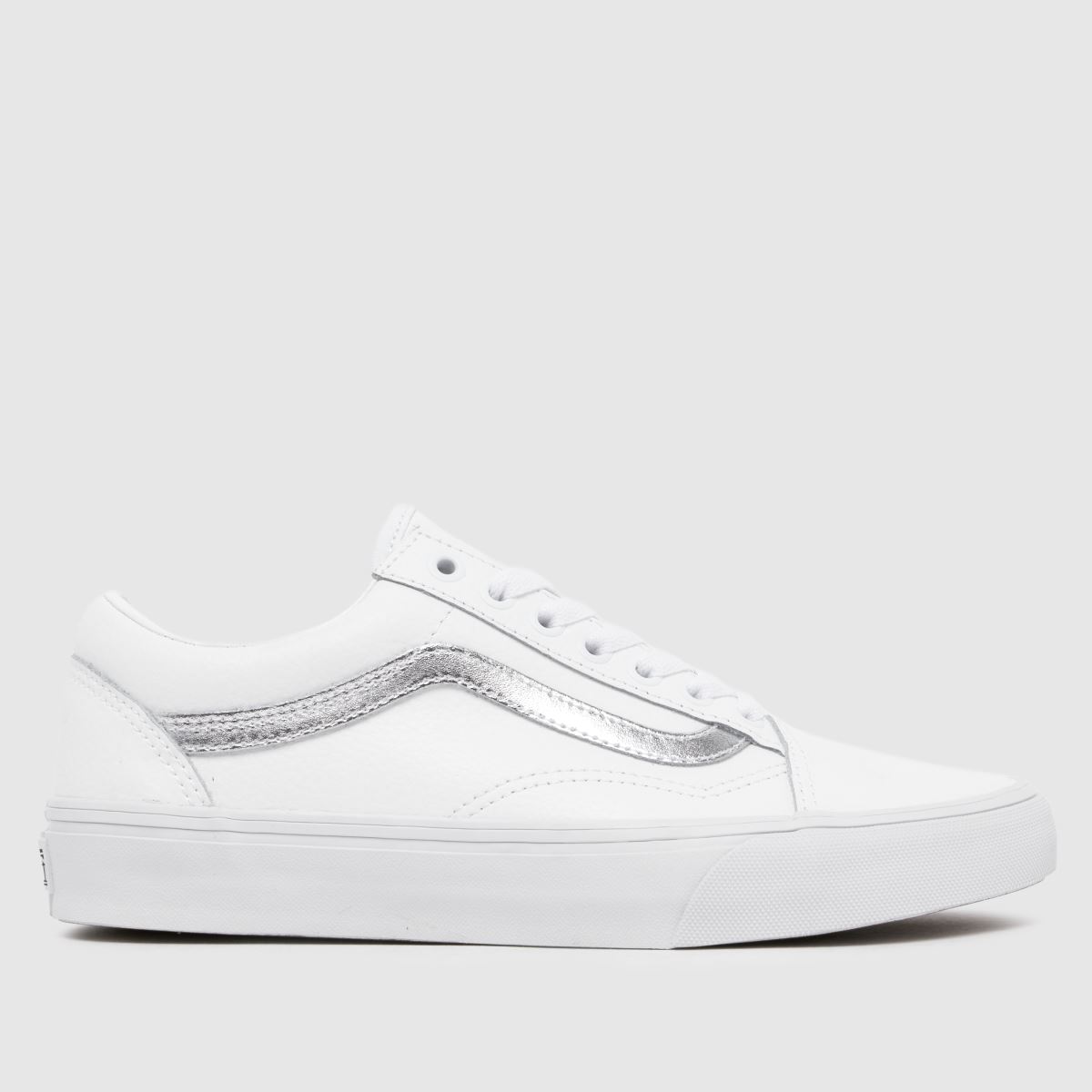 schuh Vans Old Skool in White & Silver