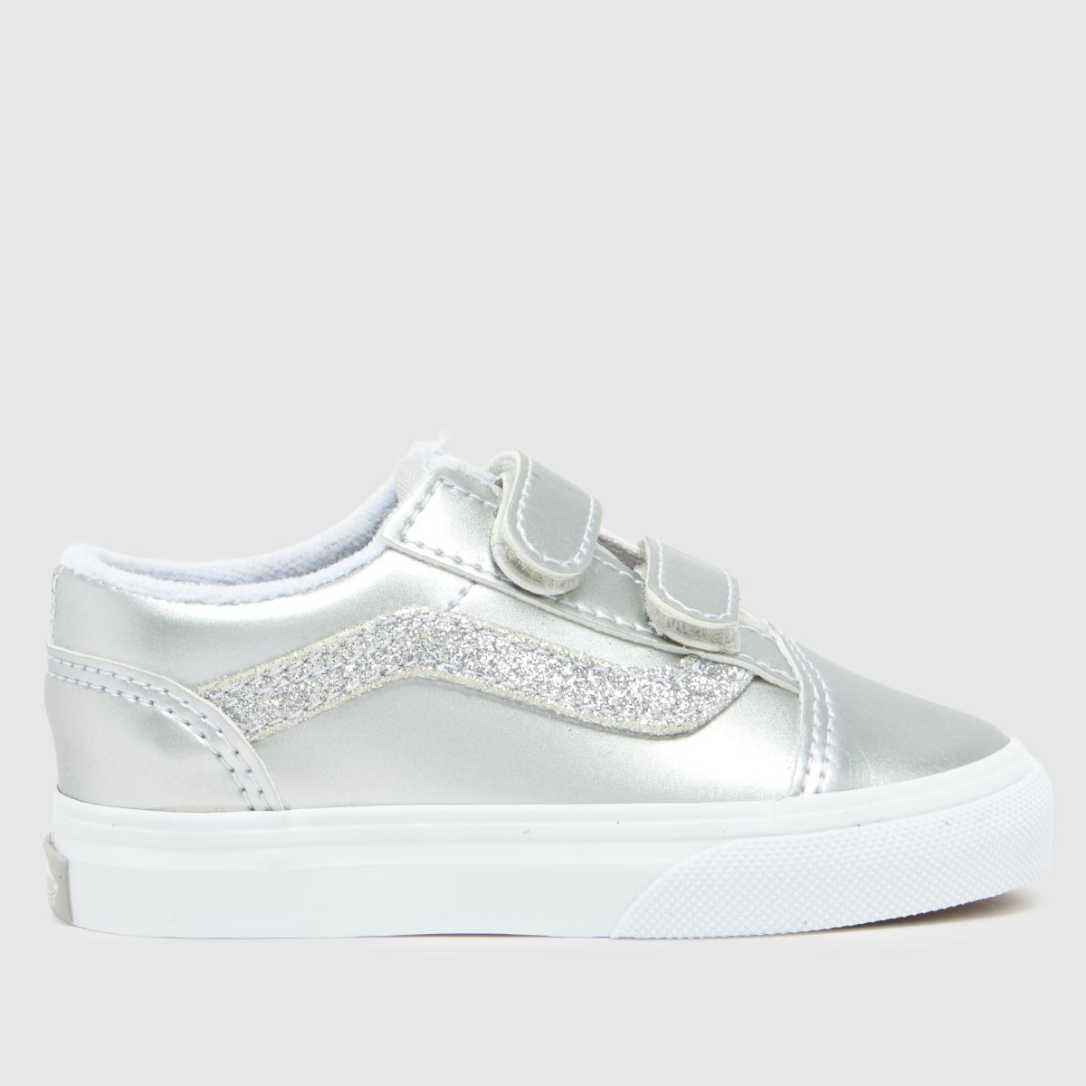 schuh Vans Old Skool V Girls Toddler in Silver