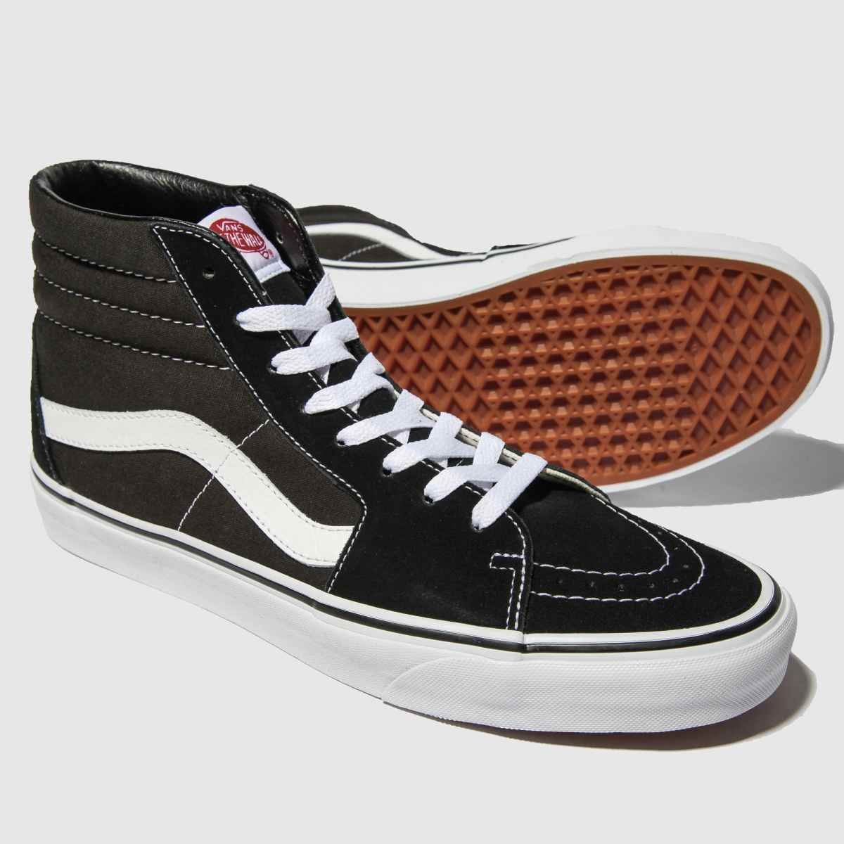 Schuh Vans Sk8-Hi In Black & White