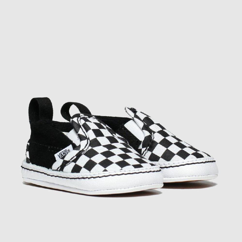 Schuh Vans Slip-On V Crib Baby In Black & White