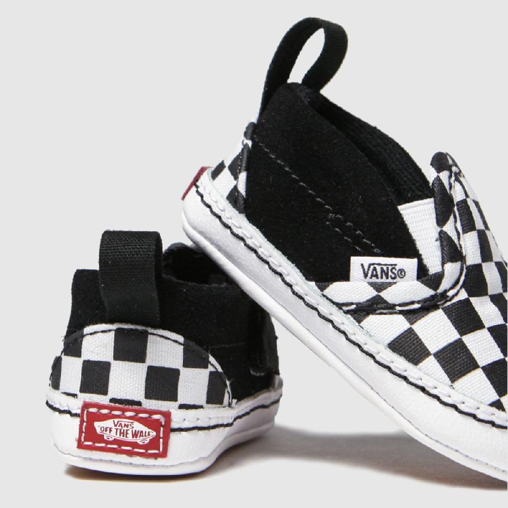 Schuh Vans Slip-On V Crib Baby In Black & White