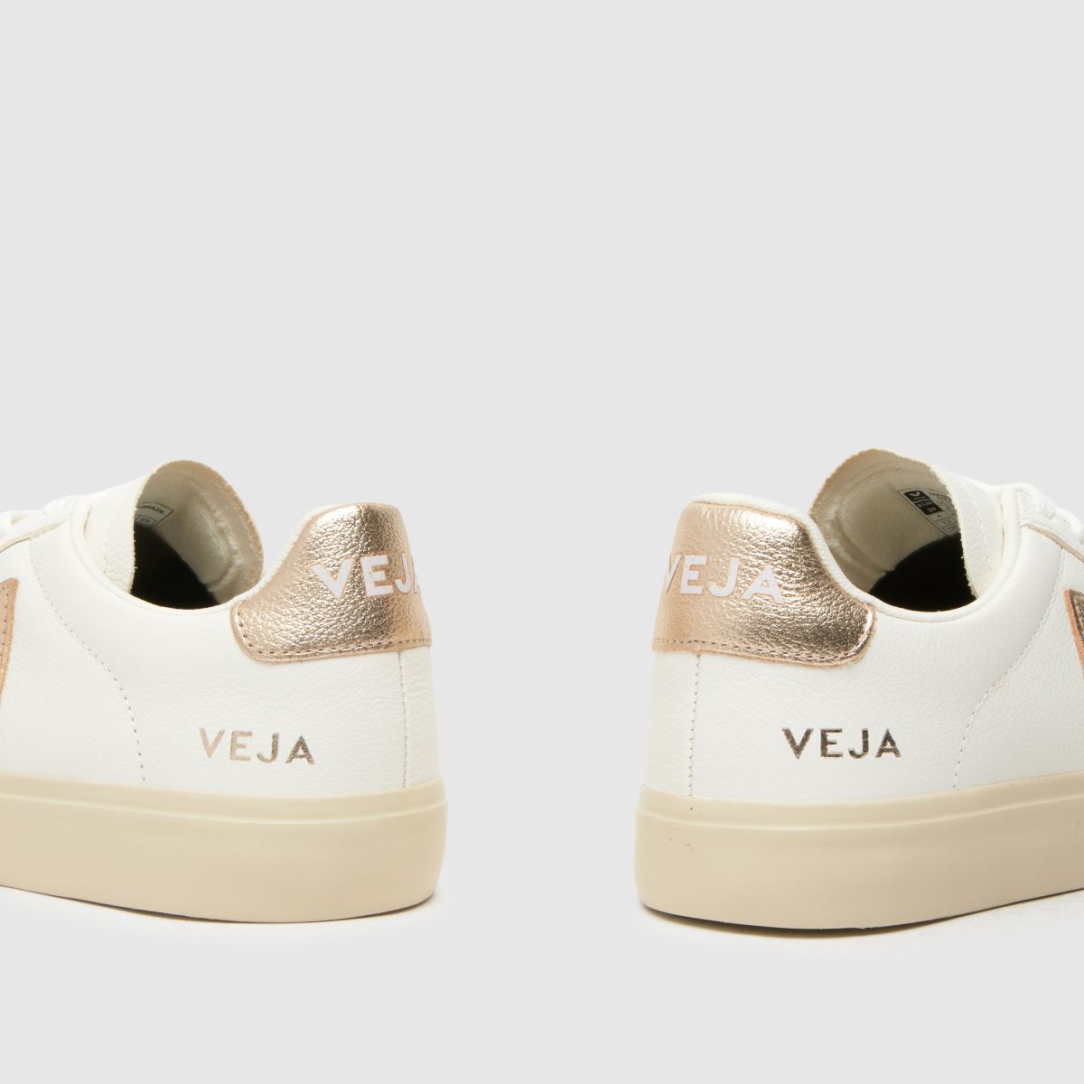Schuh VEJA Campo In White & Gold