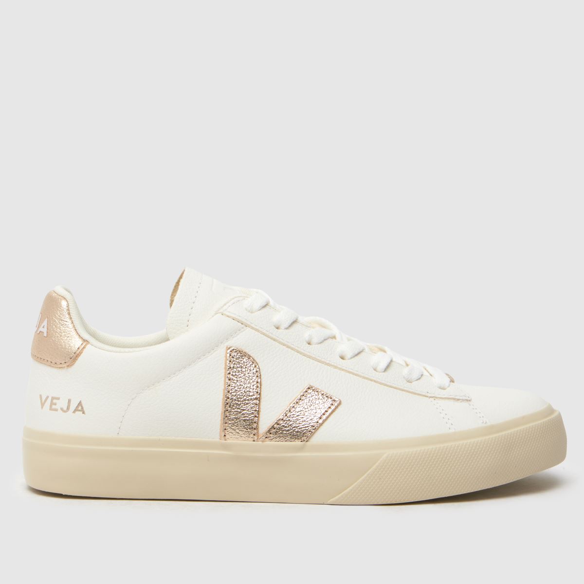 schuh VEJA Campo in White & Gold