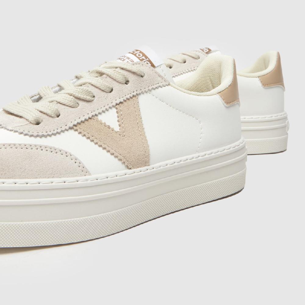 Schuh Victoria Barcelona Ciclista In White & Beige