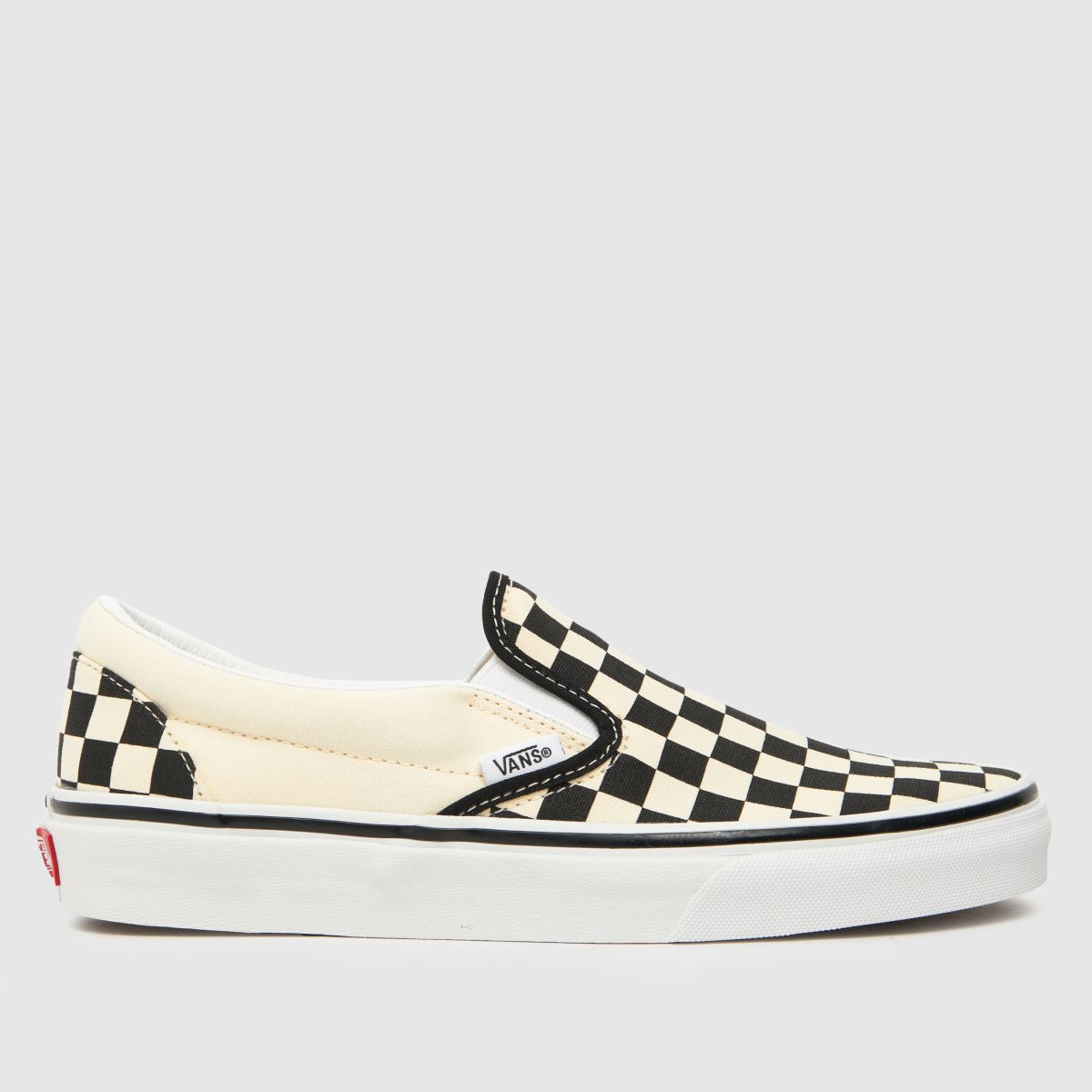 schuh Vans Checkerboard Classic Slip-On in Black & Cream