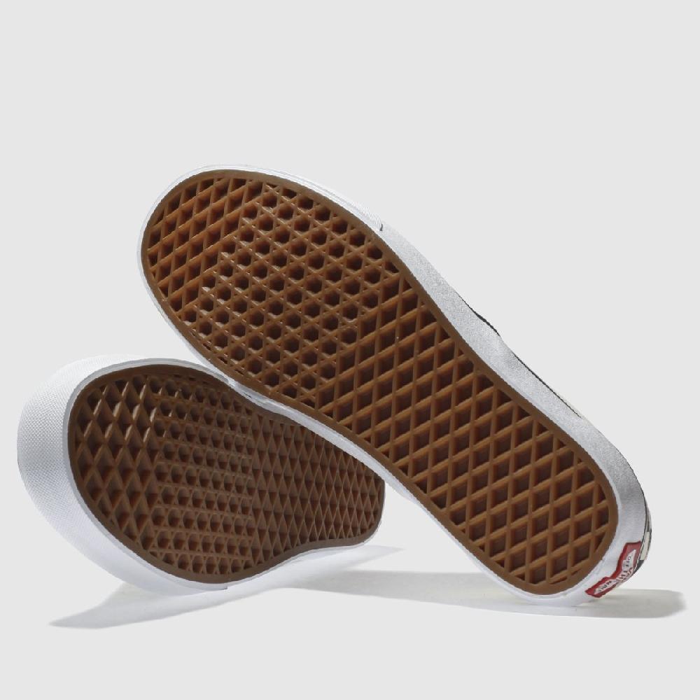 Schuh Vans Classic Checkerboard Slip On In Black & Cream