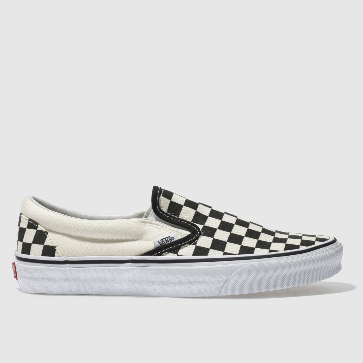 schuh Vans Classic Checkerboard Slip On in Black & Cream