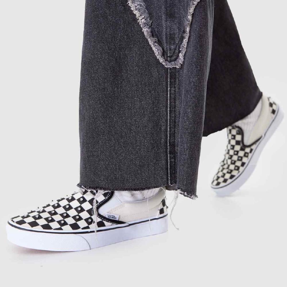 Schuh Vans Classic Slip-on Rhinestone In Black & White