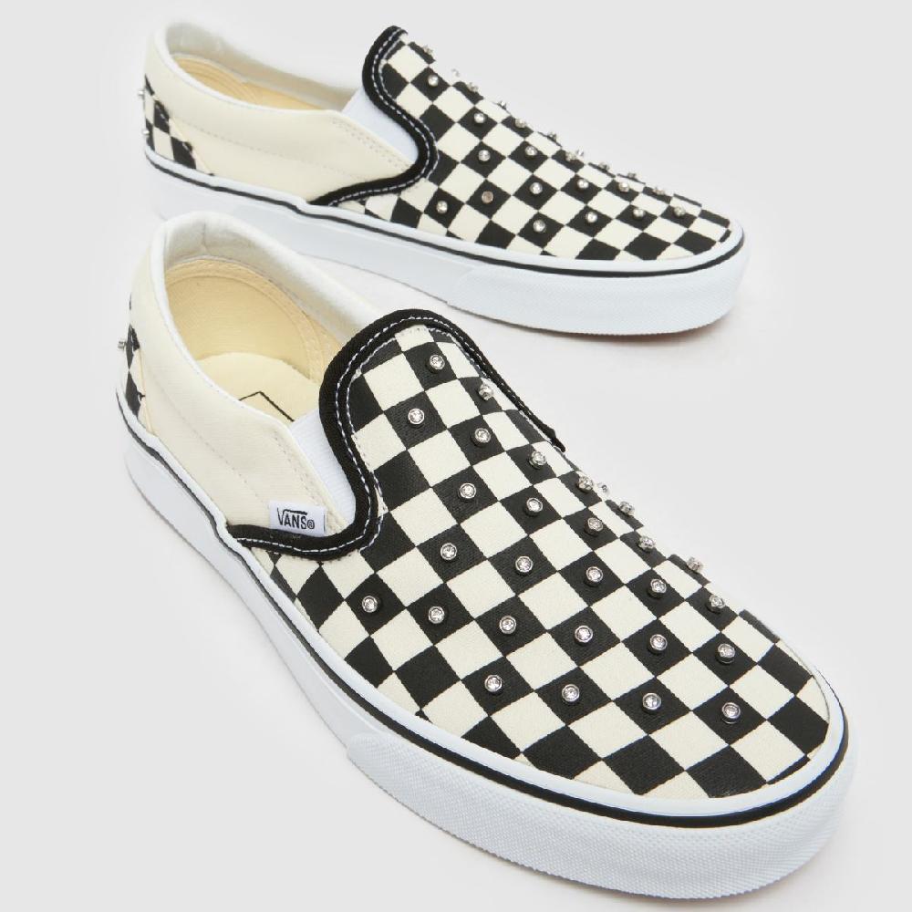 Schuh Vans Classic Slip-on Rhinestone In Black & White