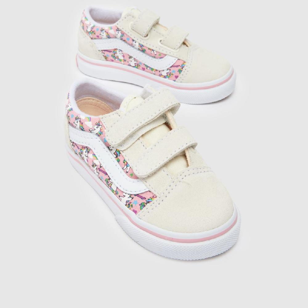 Schuh Vans Old Skool V Girls Toddler In Off-White Multi
