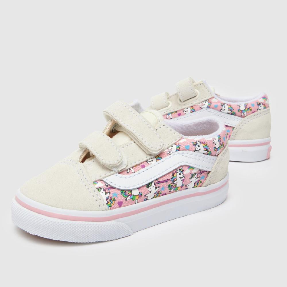 Schuh Vans Old Skool V Girls Toddler In Off-White Multi