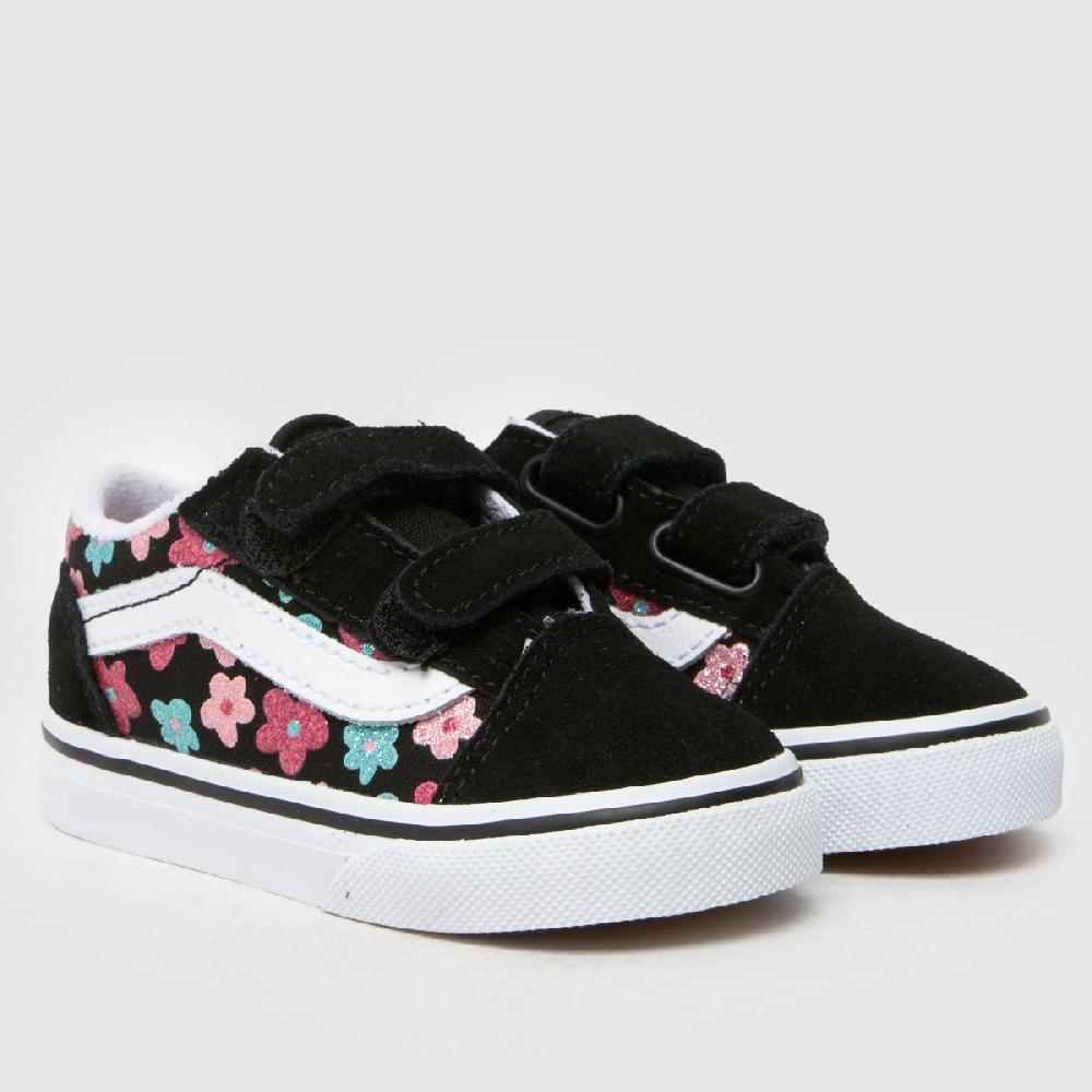 Schuh Vans Old Skool V Glitter Girls Toddler In Black Multi