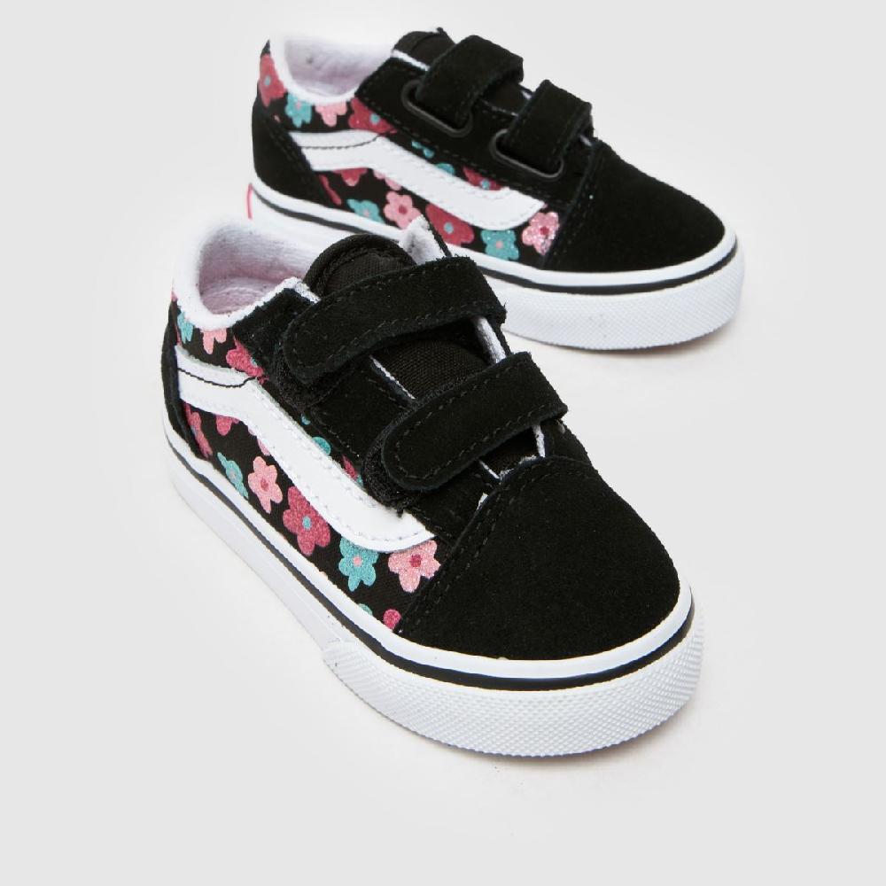 Schuh Vans Old Skool V Glitter Girls Toddler In Black Multi