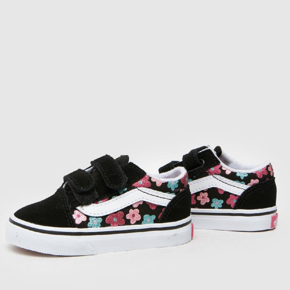 Schuh Vans Old Skool V Glitter Girls Toddler In Black Multi