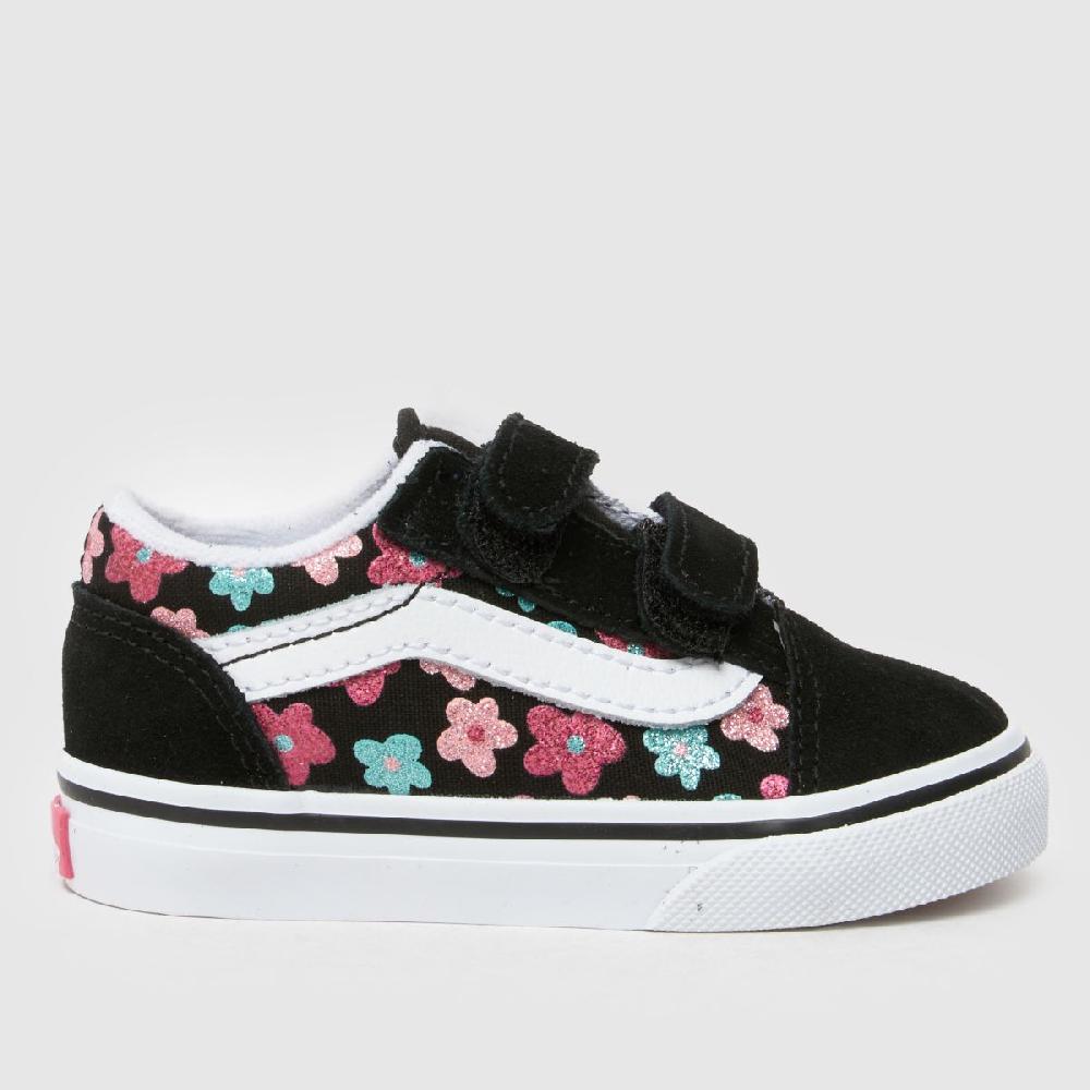 schuh Vans Old Skool V Glitter Girls Toddler in Black Multi