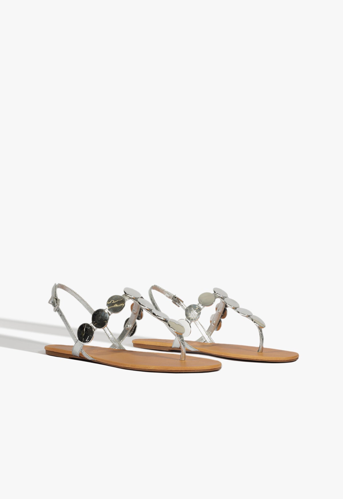 Schutz Acacia Silver Leather Sandal