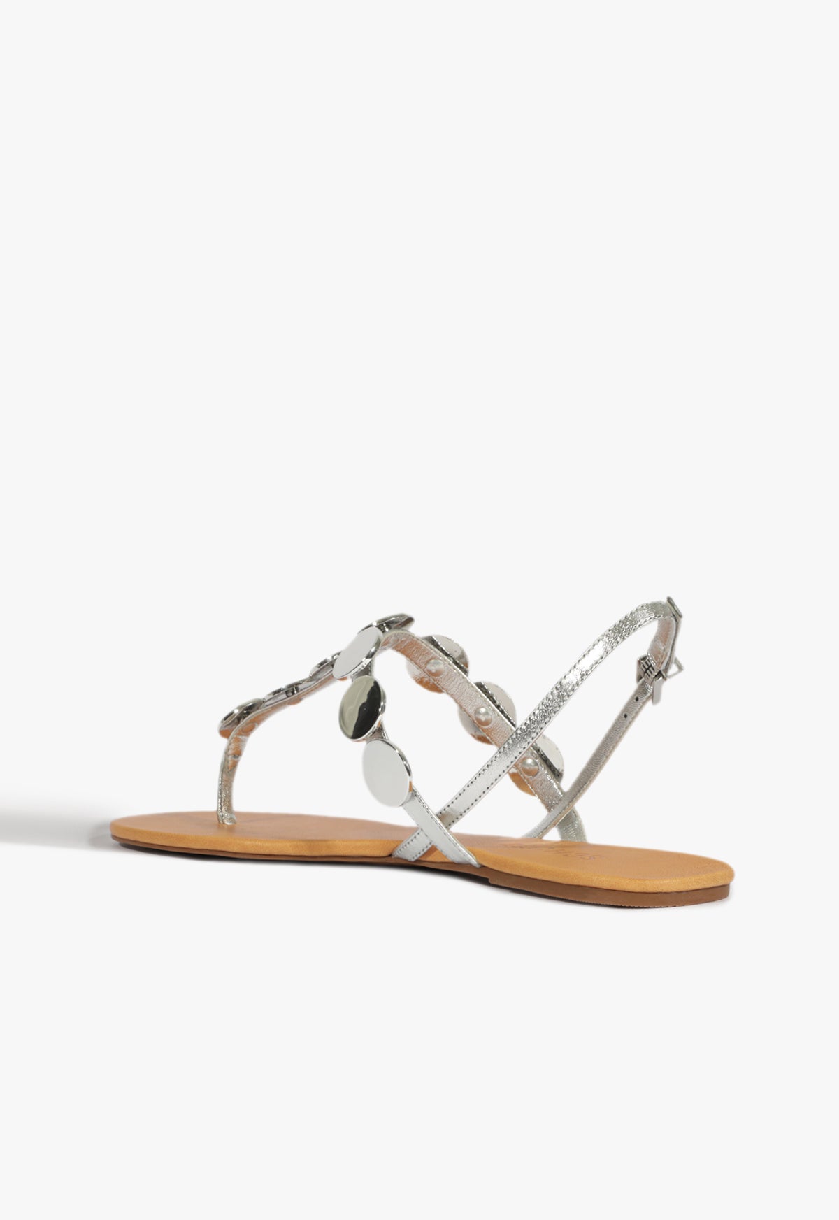 Schutz Acacia Silver Leather Sandal
