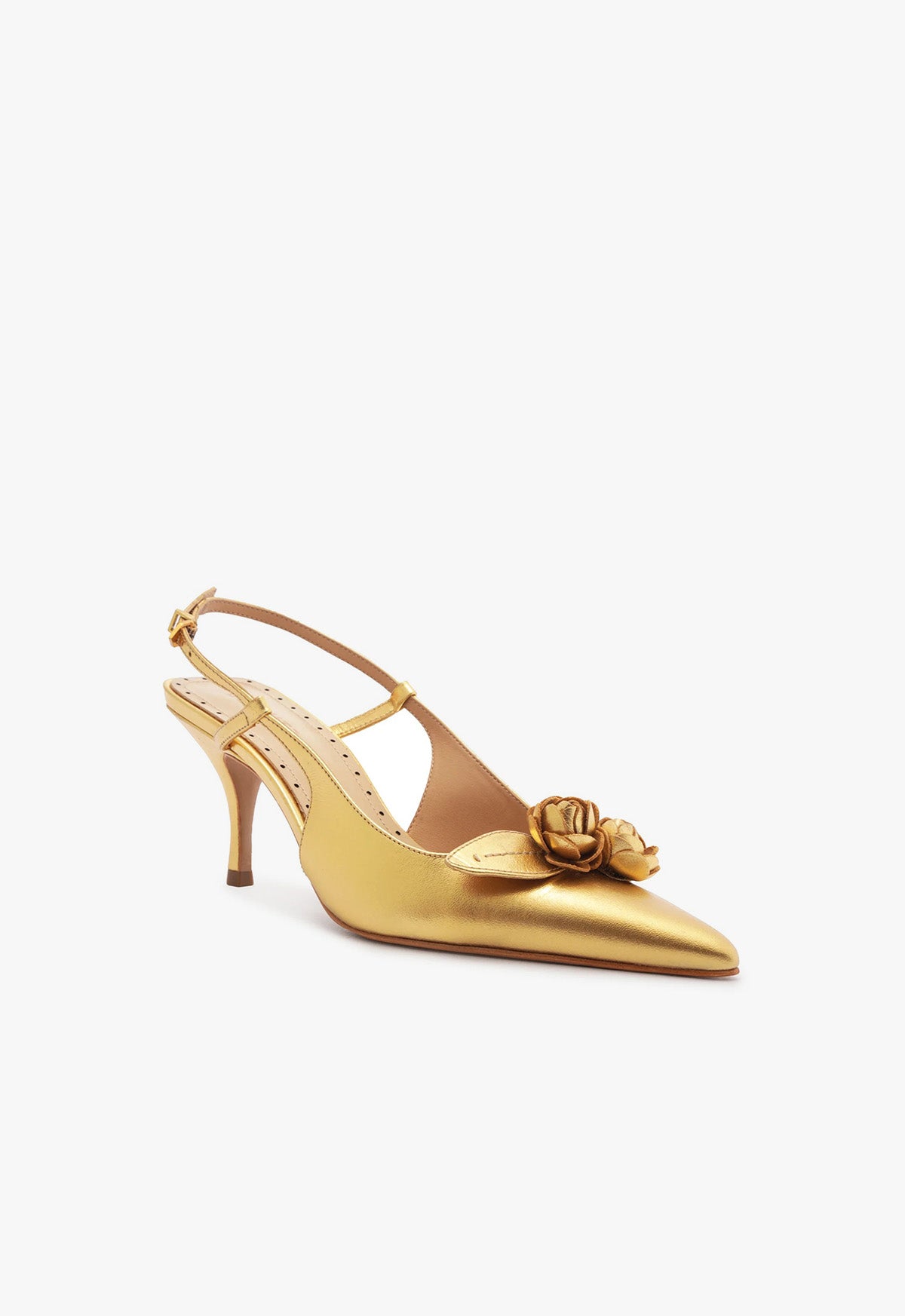 Schutz Alma Sling Metallic Leather Pump