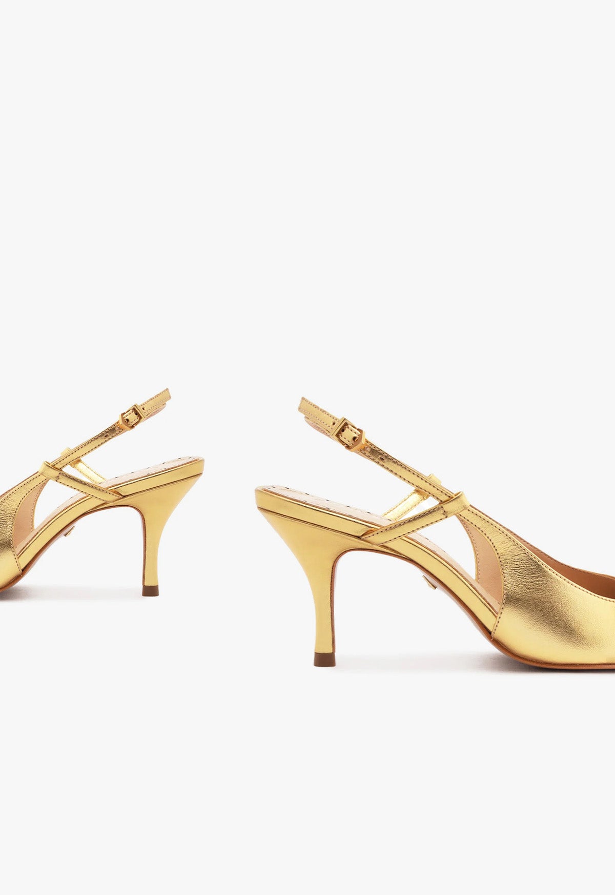 Schutz Alma Sling Metallic Leather Pump