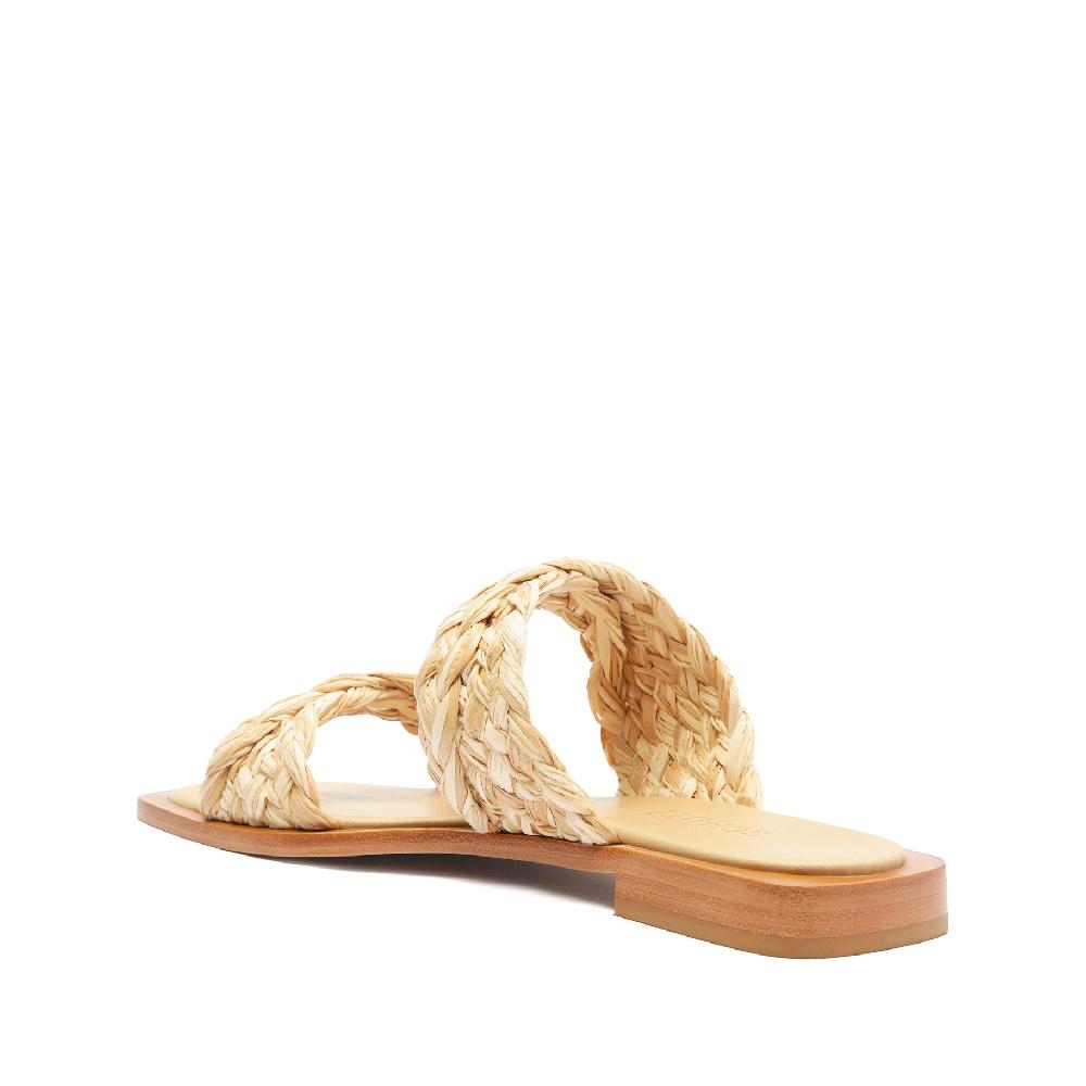Schutz Amani Straw Flat Sandal