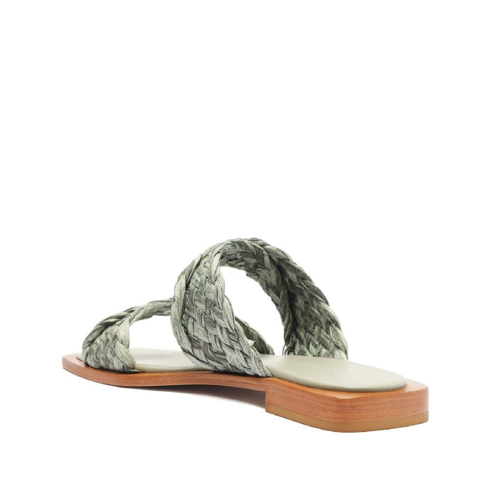 Schutz Amani Straw Flat Sandal