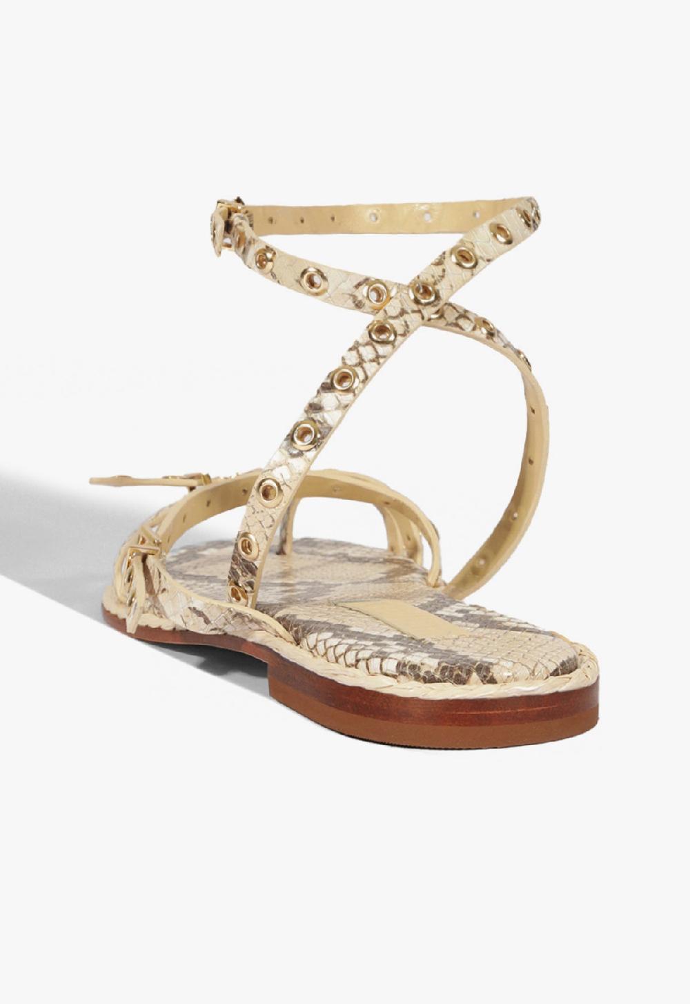 Schutz Annete Animal Print Leather Sandal