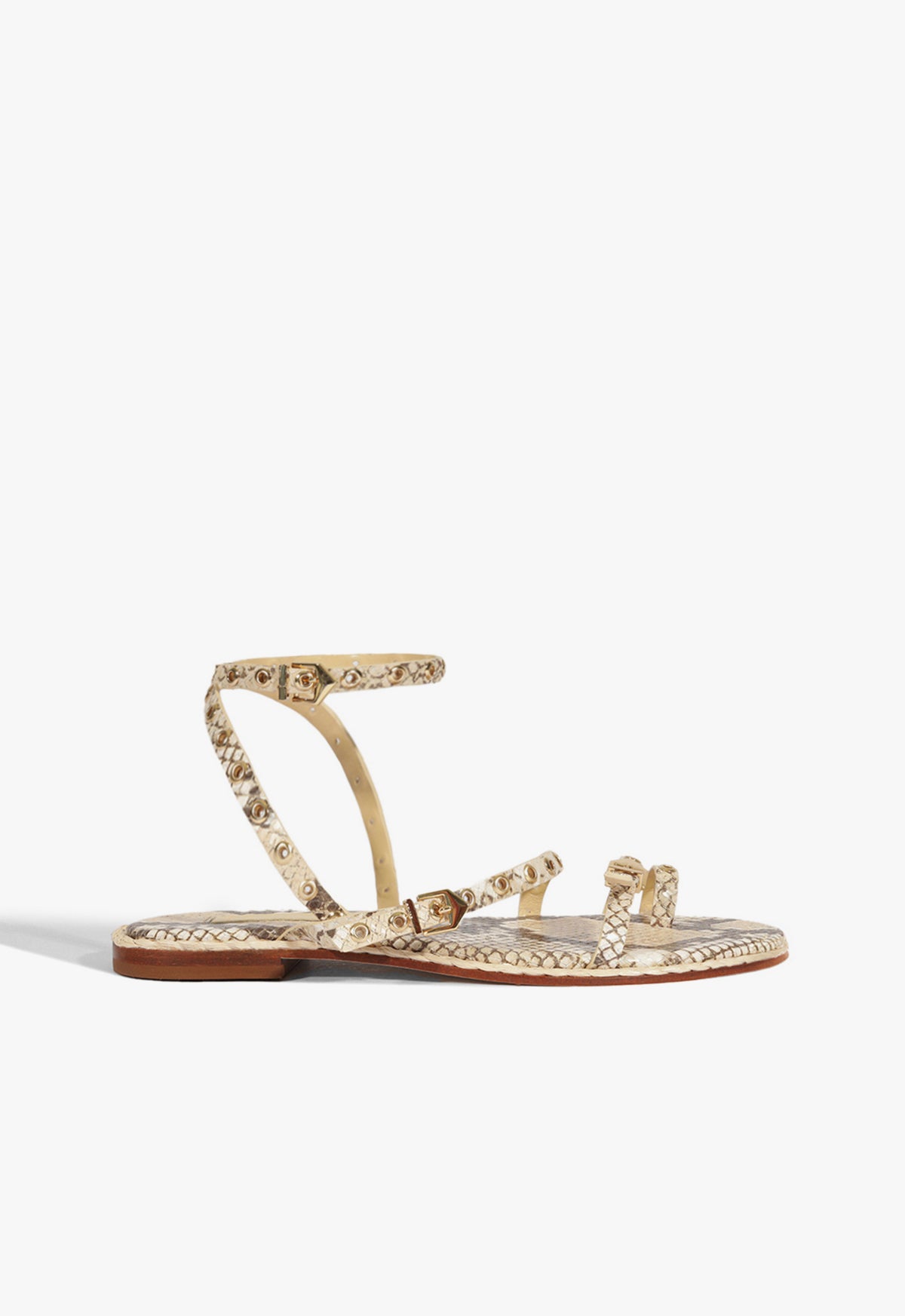schutz Annete Animal Print Leather Sandal