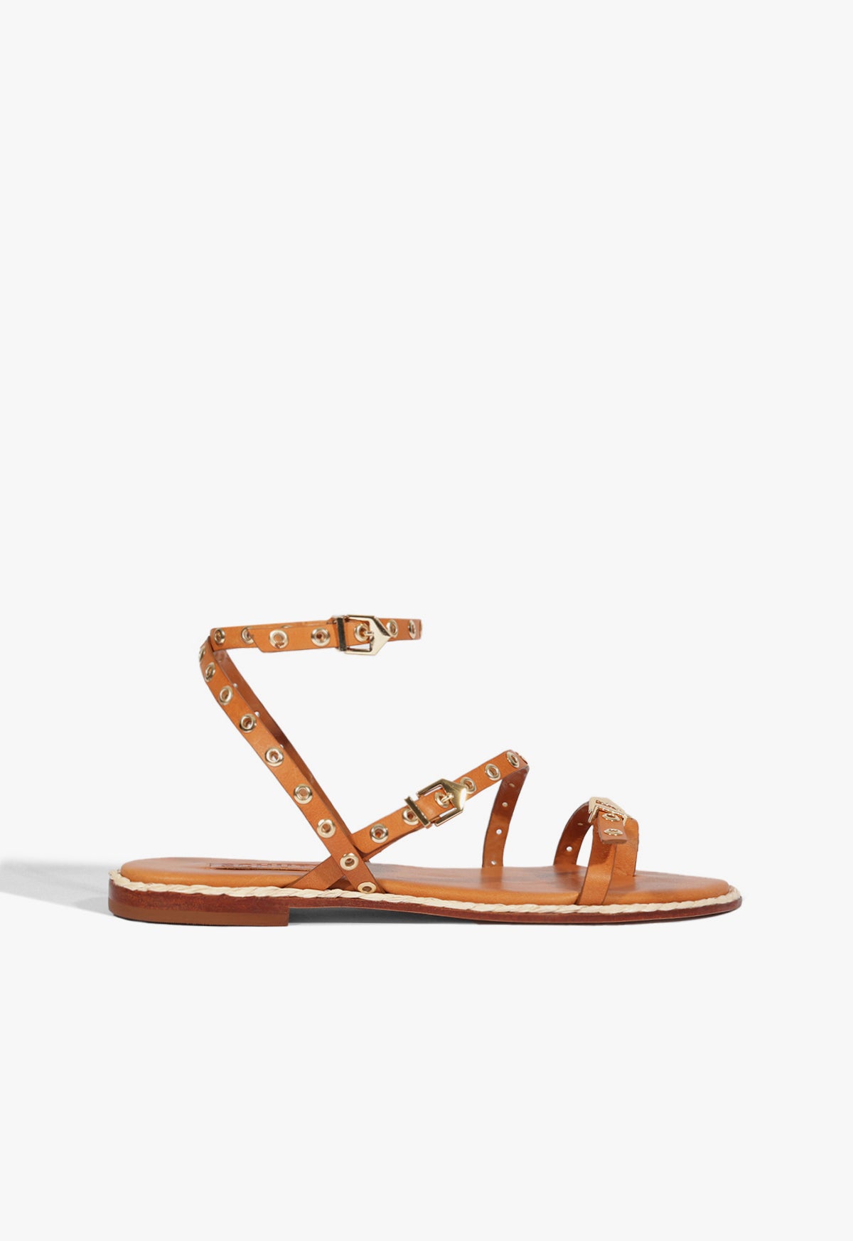 schutz Annete Brown Leather Sandal