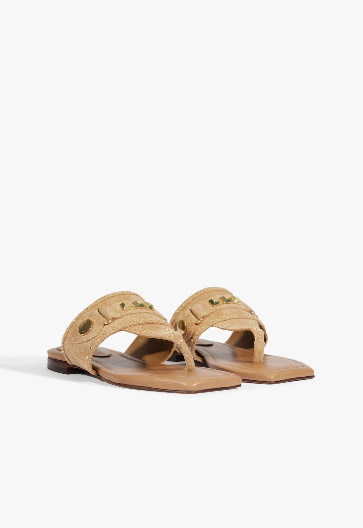 Schutz Aria Beige Suede Sandal