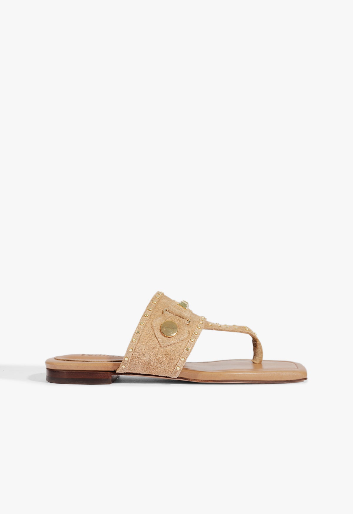 schutz Aria Beige Suede Sandal