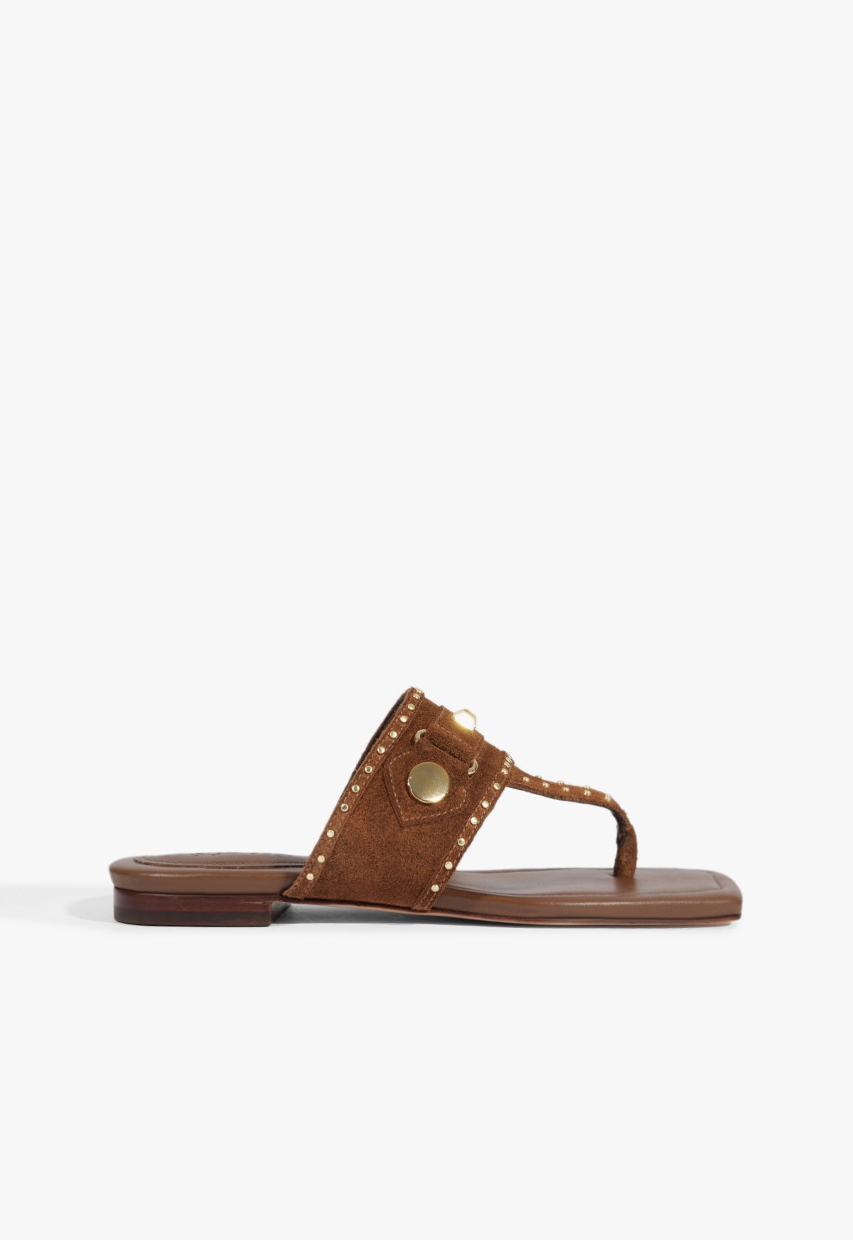 schutz Aria Brown Suede Sandal