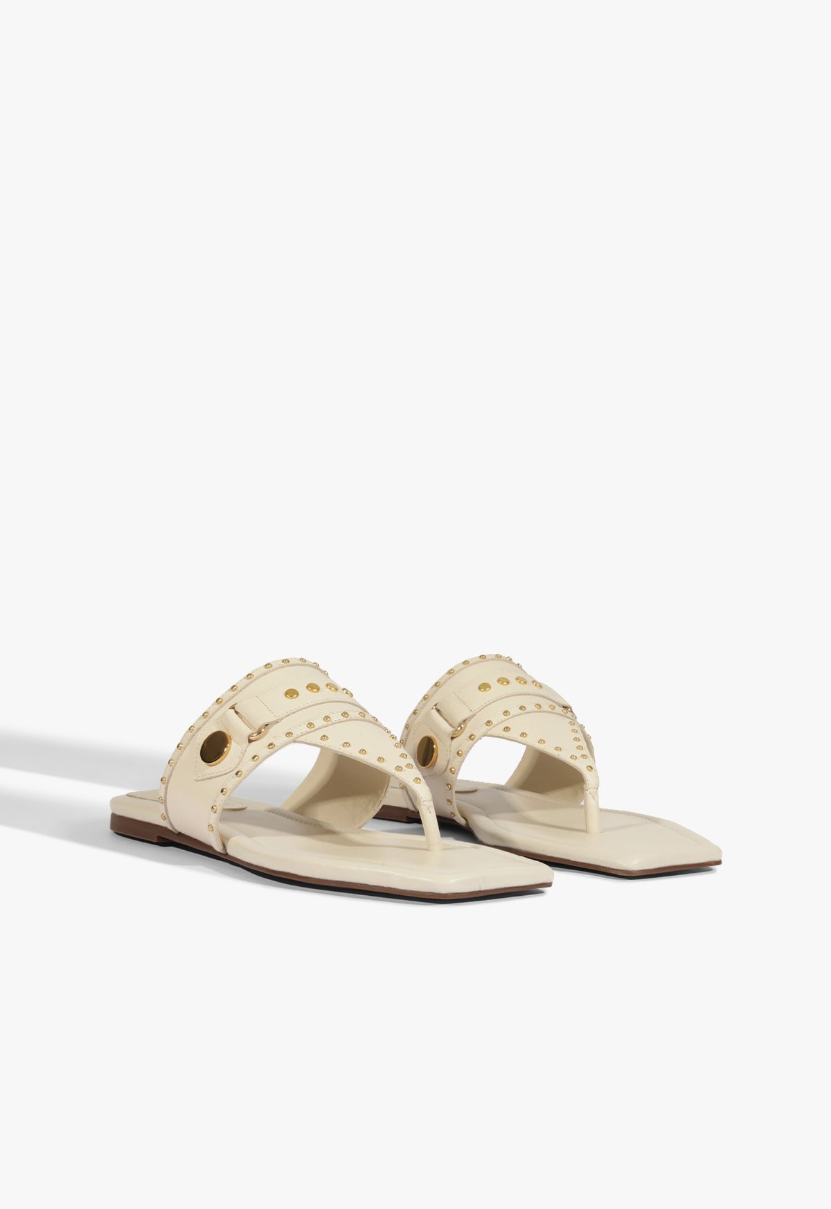 Schutz Aria White Leather Sandal