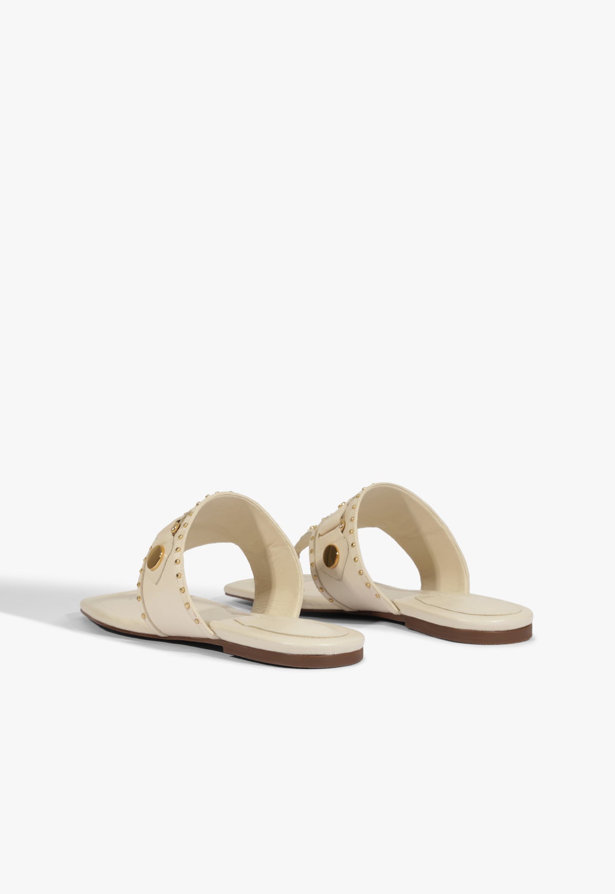 Schutz Aria White Leather Sandal