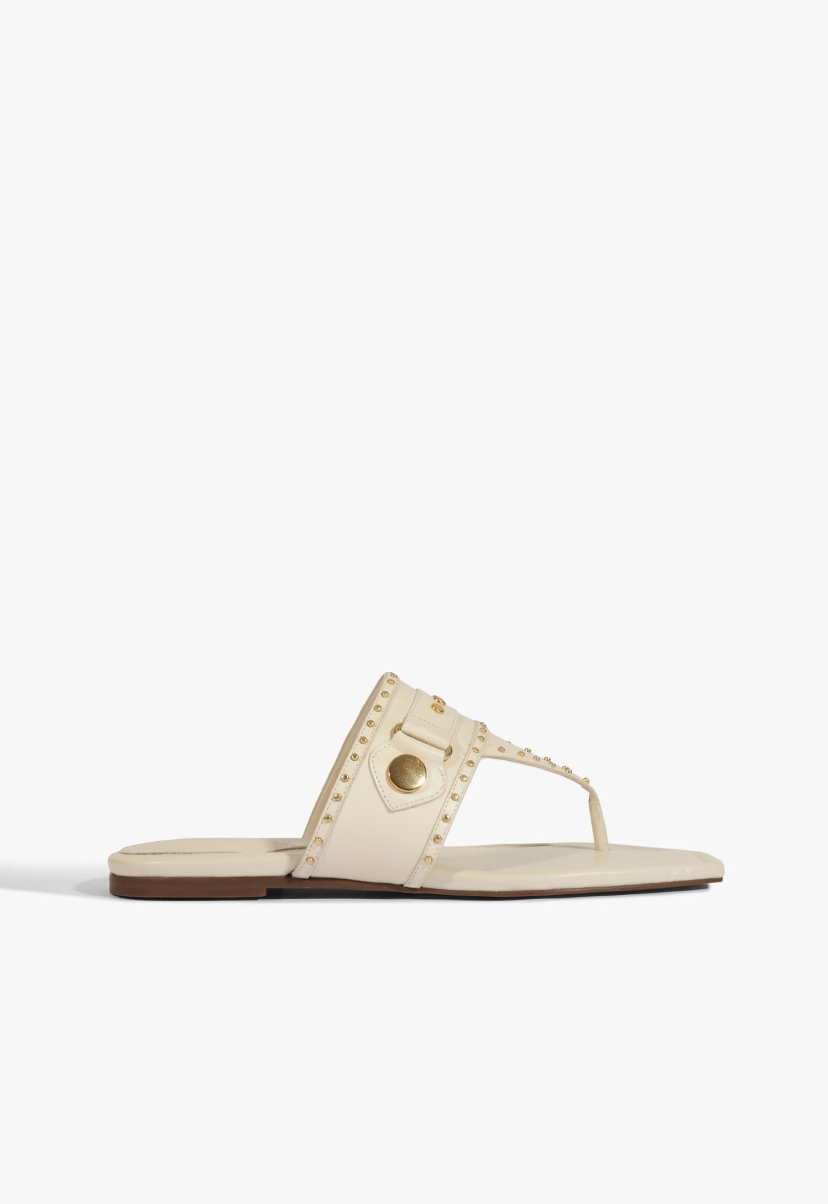 schutz Aria White Leather Sandal