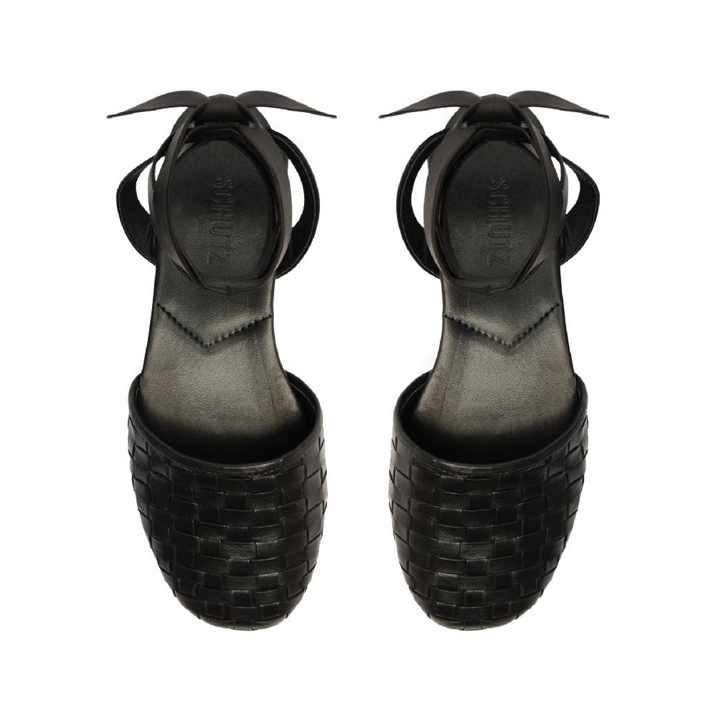 Schutz Ariel Woven Leather Flat