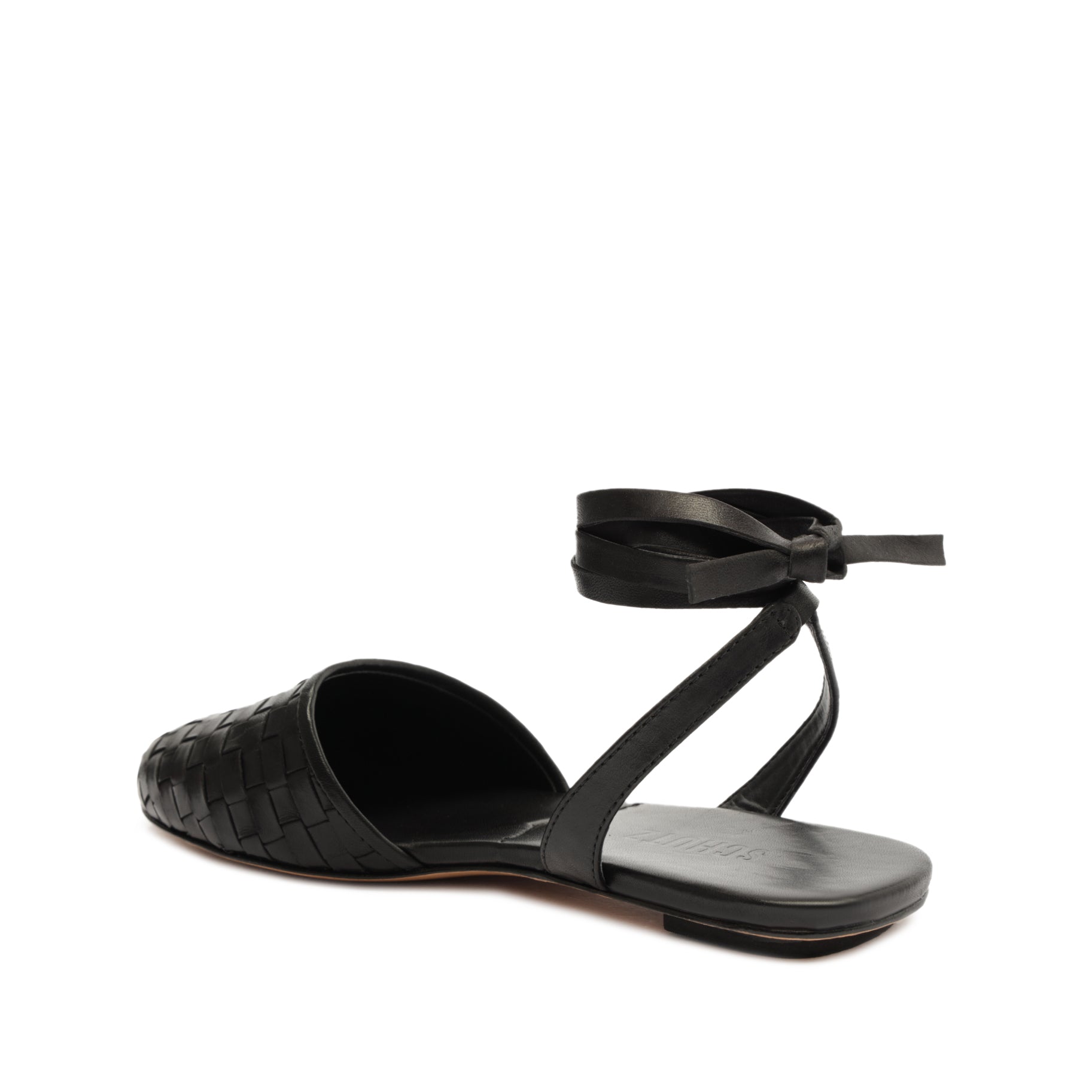 Schutz Ariel Woven Leather Flat