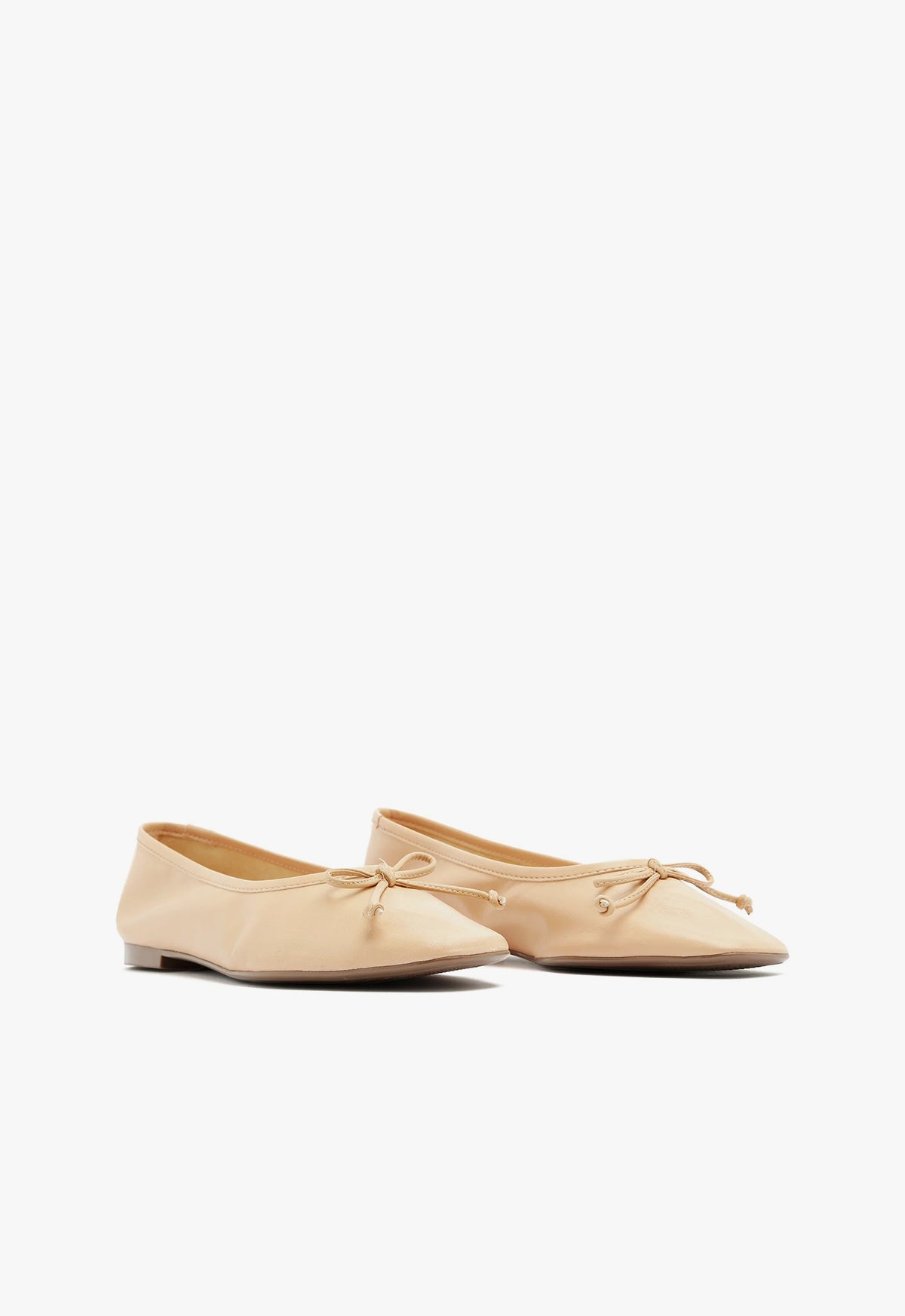 Schutz Arissa Beige Leather Ballet Flat