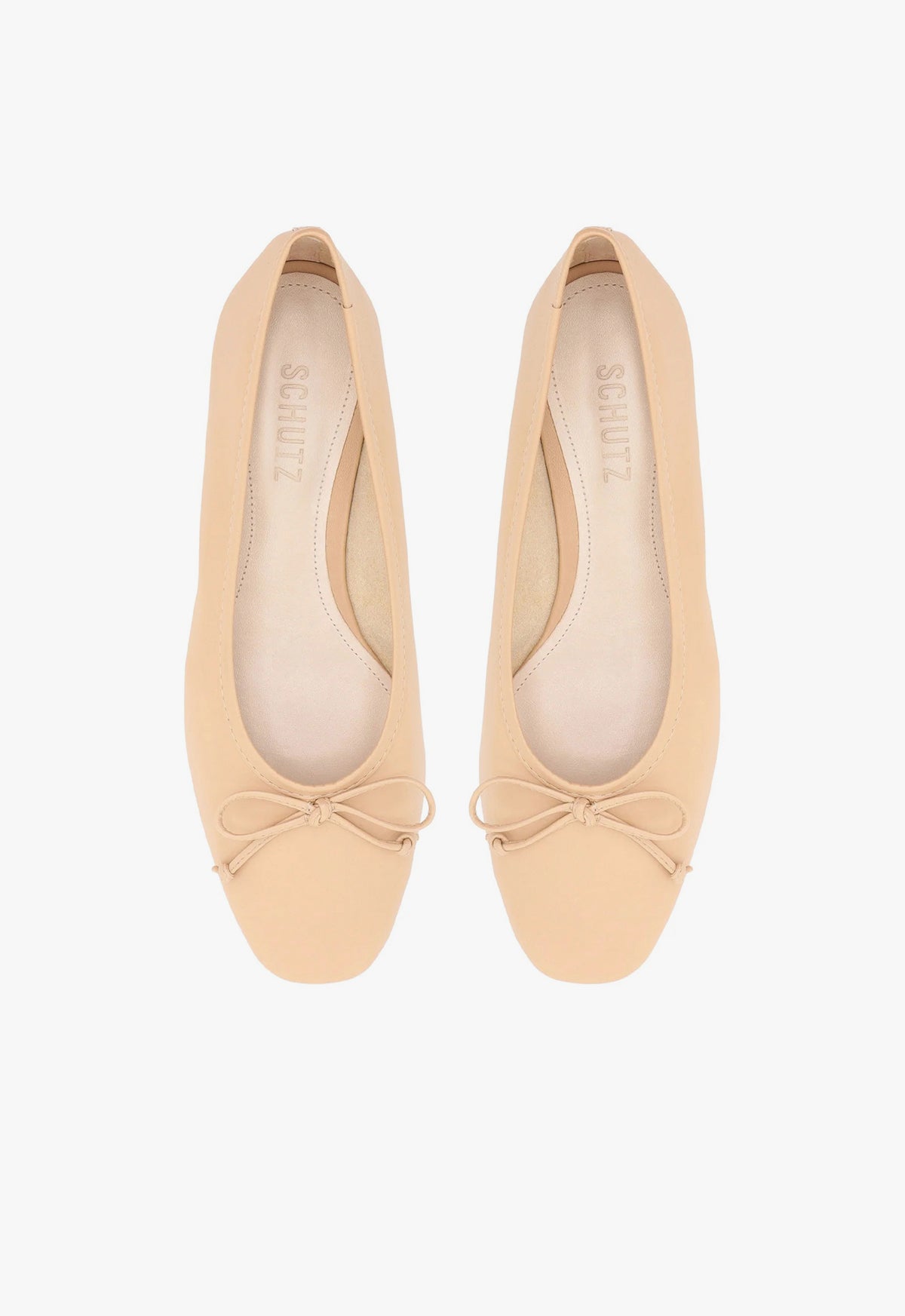 Schutz Arissa Beige Leather Ballet Flat