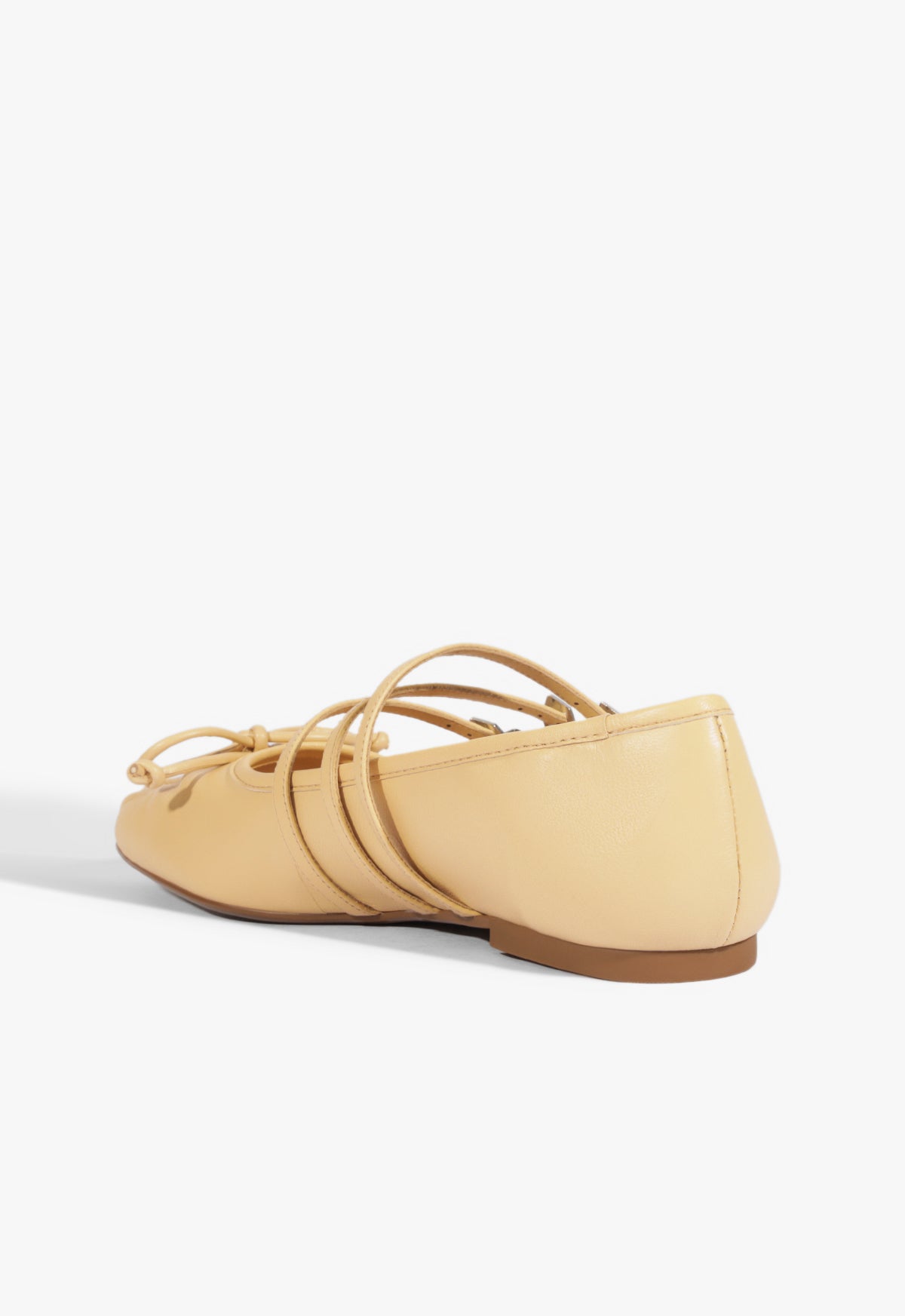 Schutz Arissa Beige Leather Ballet Flat