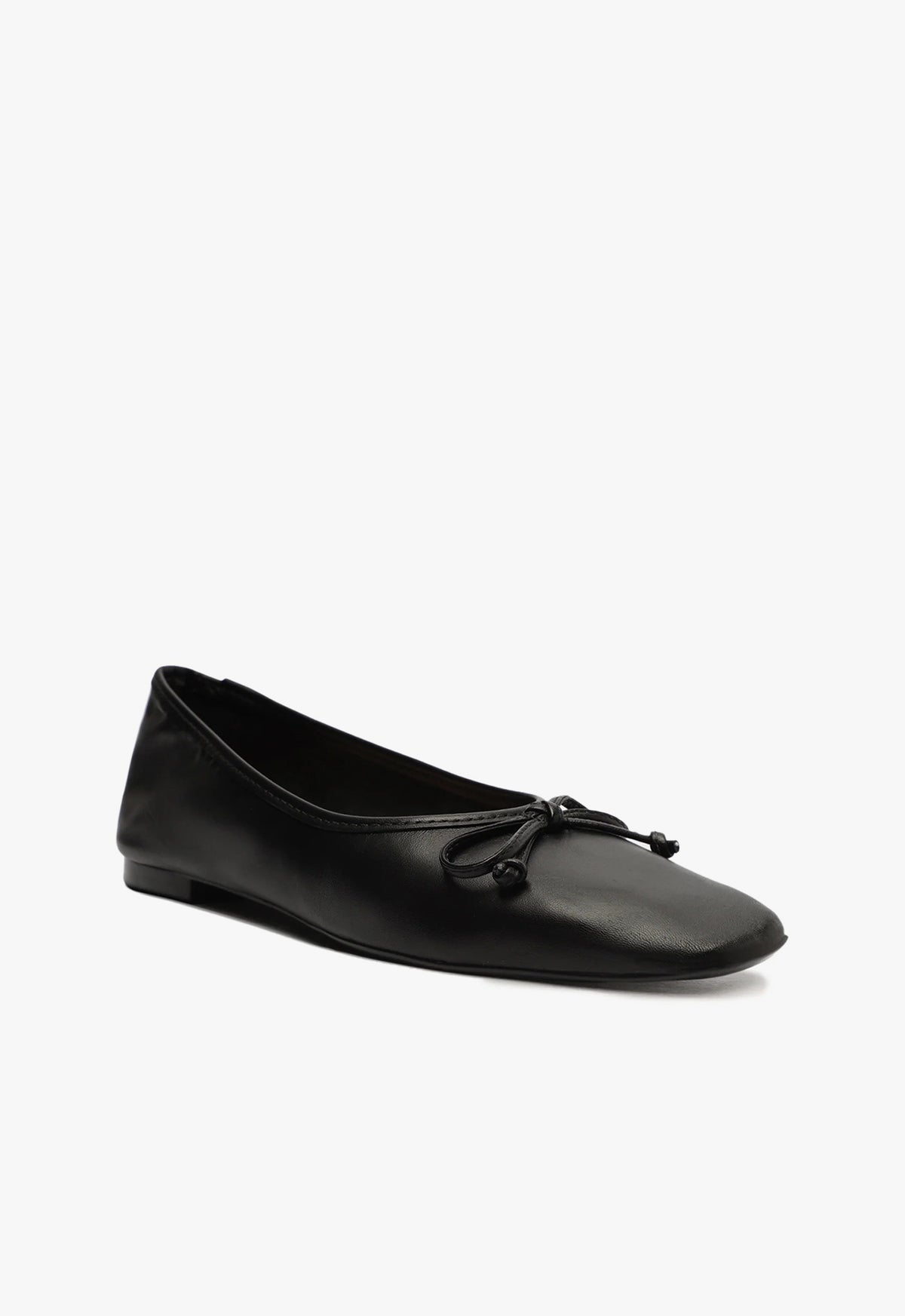 Schutz Arissa Black Leather Ballet Flat