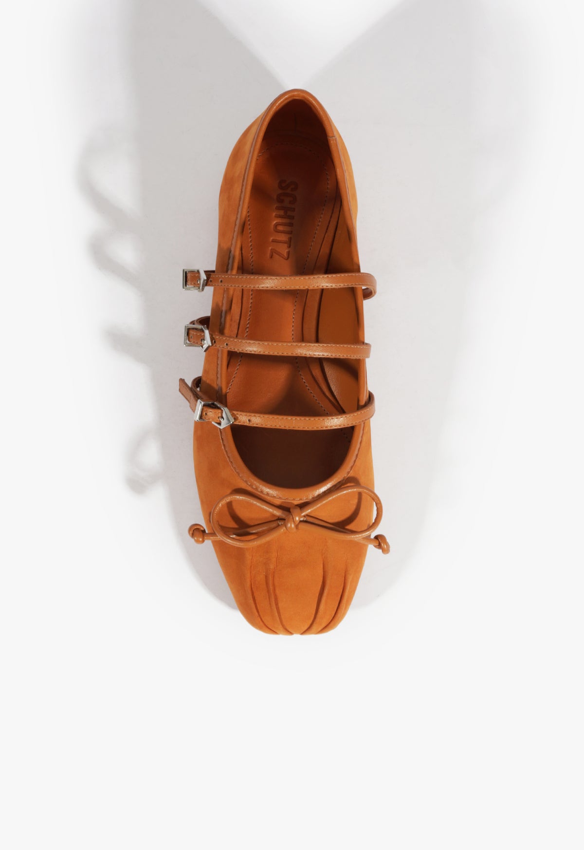 Schutz Arissa Brown Suede Ballet Flat