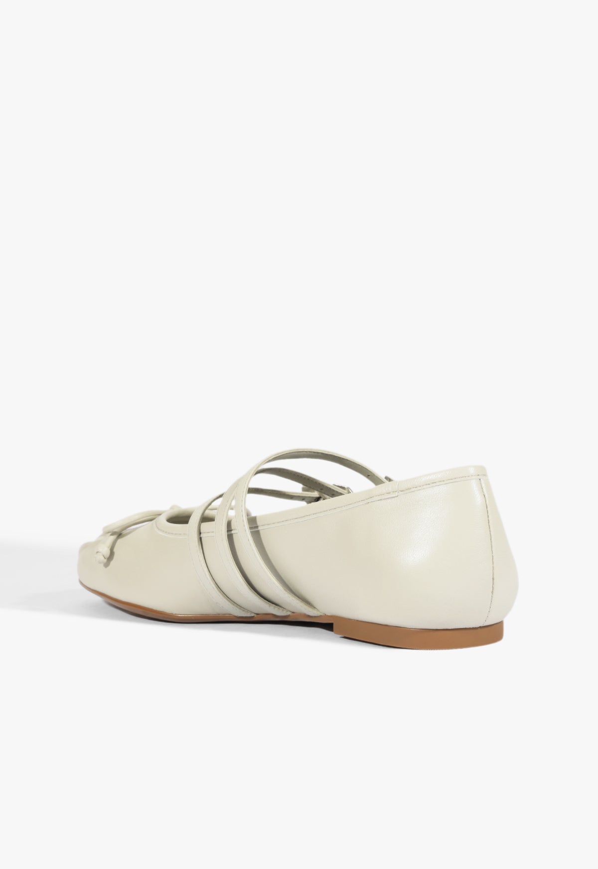 Schutz Arissa Gray Leather Ballet Flat